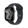 Apple Watch Series 11 (GPS) 46mm peegelmust alumiiniumkorpus musta sportrihmaga, M/L