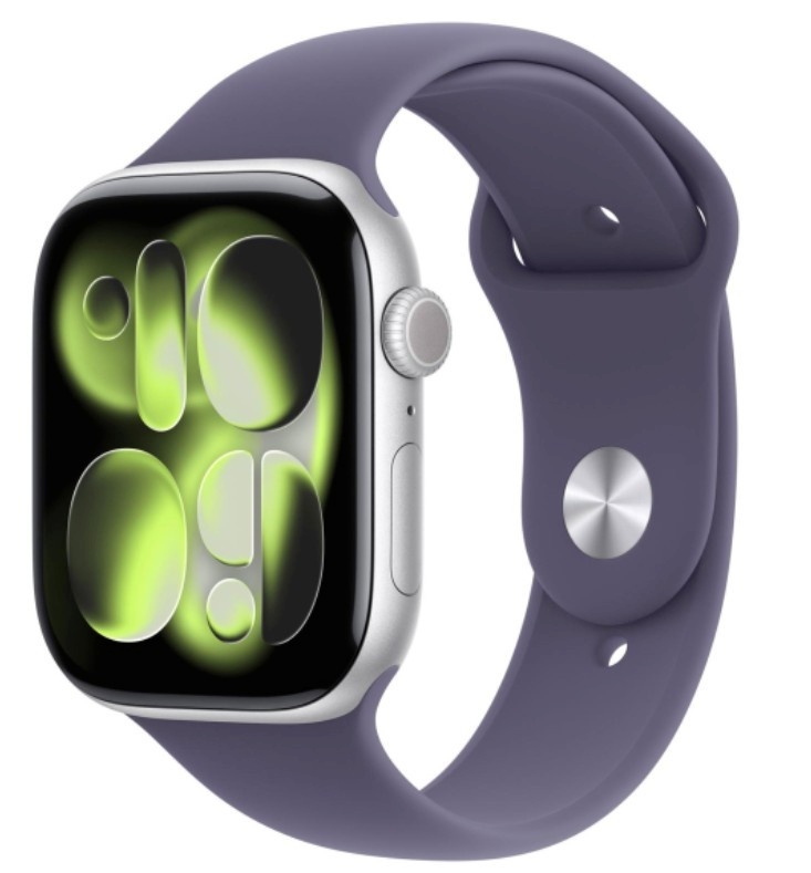Apple nutikell Watch Series 11 GPS 46mm Silver Aluminum Case with Purple Fog Sport Band - M/L