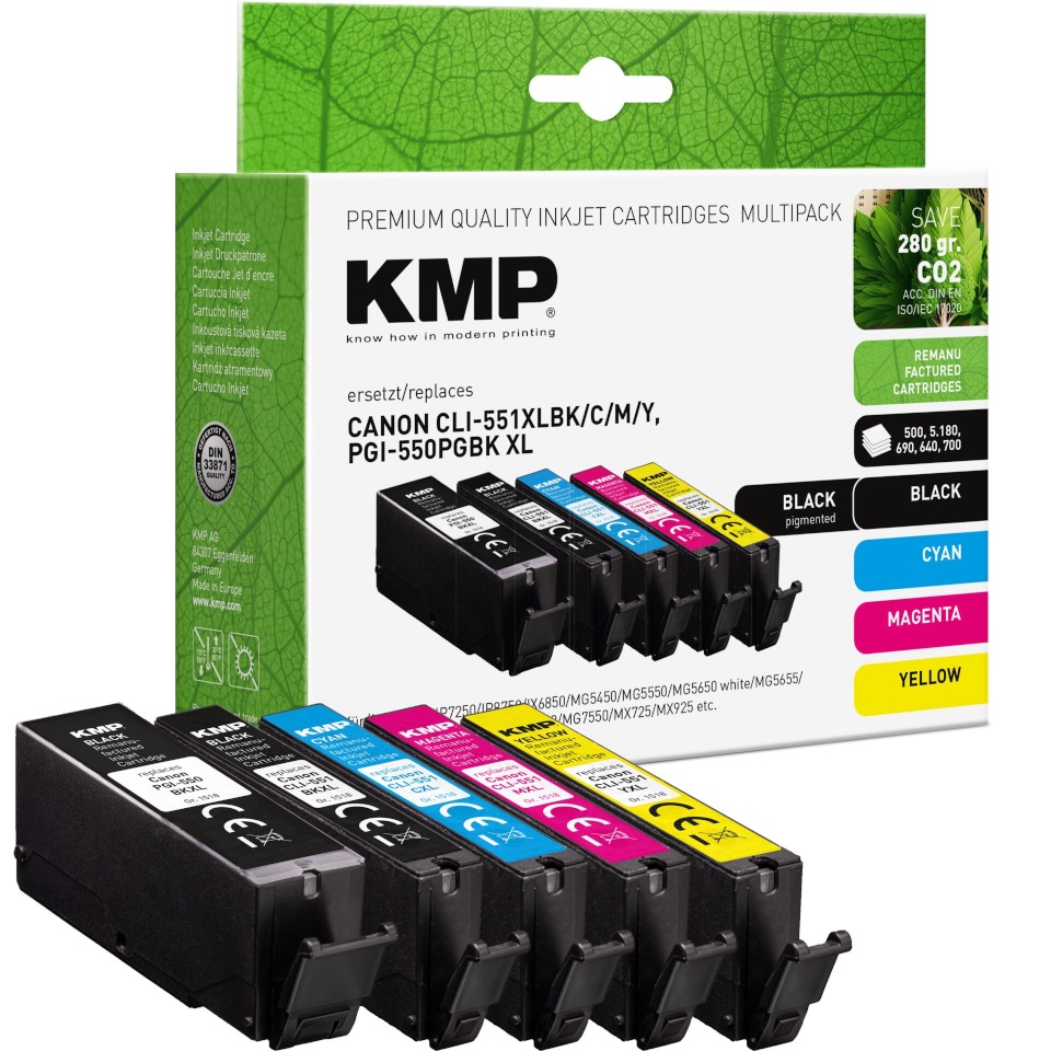 KMP tindikassett KMP Multipack compatible Canon PGI-550/CLI-551 XL