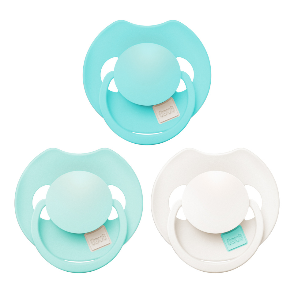 Lovi Prime silikoonist dünaamiline lutt, Aqua Green, 6–18 kuud, 3 tk, 34/452
