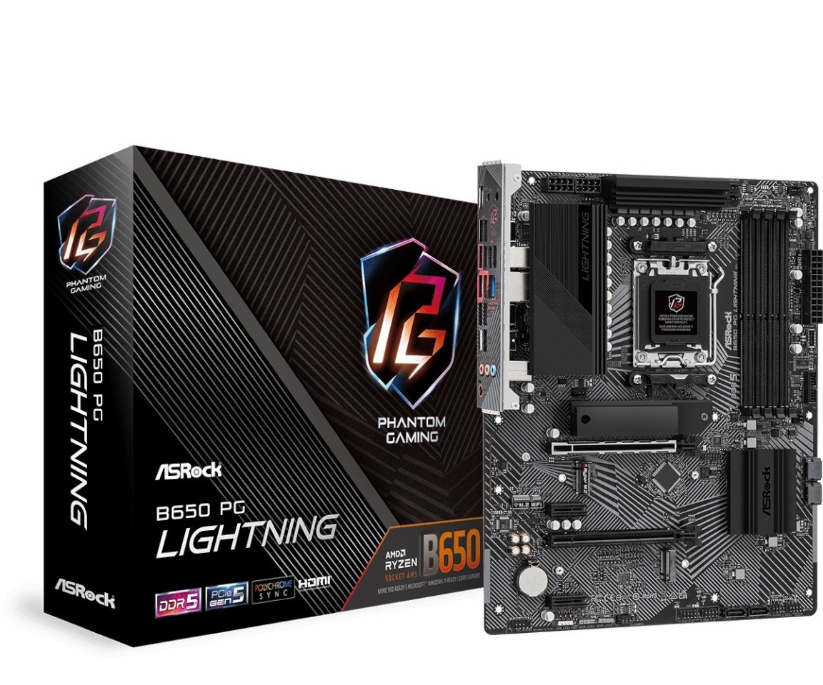ASRock emaplaat B650 PG Lightning AMD AM5 DDR5 ATX, 90-MXBK20-A0UAYZ
