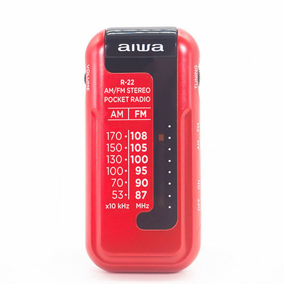 Aiwa transistorraadio punane
