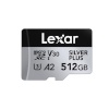 Lexar mälukaart microSD 512GB C10 A2 U3 V30 205/150MB/s hõbedane Plus