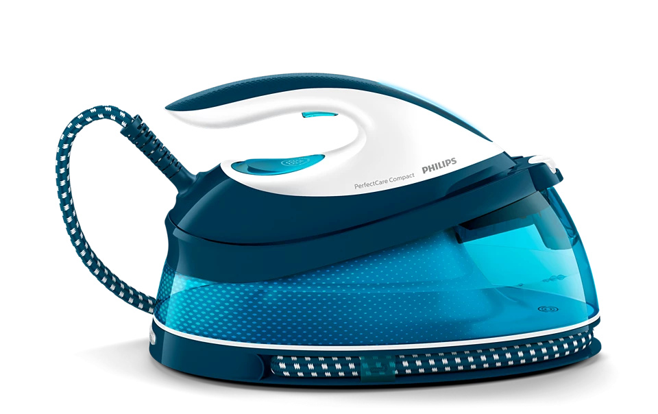 Philips aurukeskus GC7840/20 PerfectCare Compact Steam Generator Iron, sinine