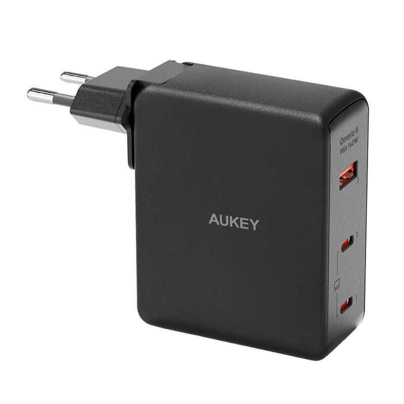 Aukey Wall charger PA-B7O, 1xUSB-A, 2xUSB-C, 140W GaN (must)