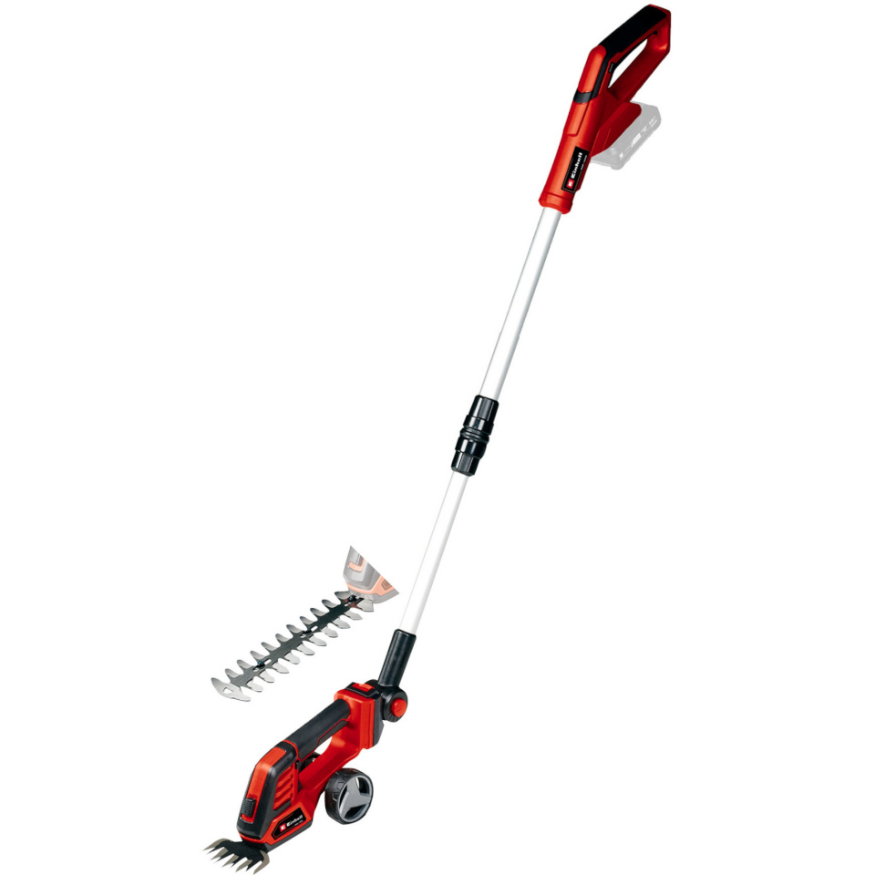Einhell murukäärid GE-CG 18/100 T-Solo Battery Grass Shears 18V with Telescopic Handle, punane/must