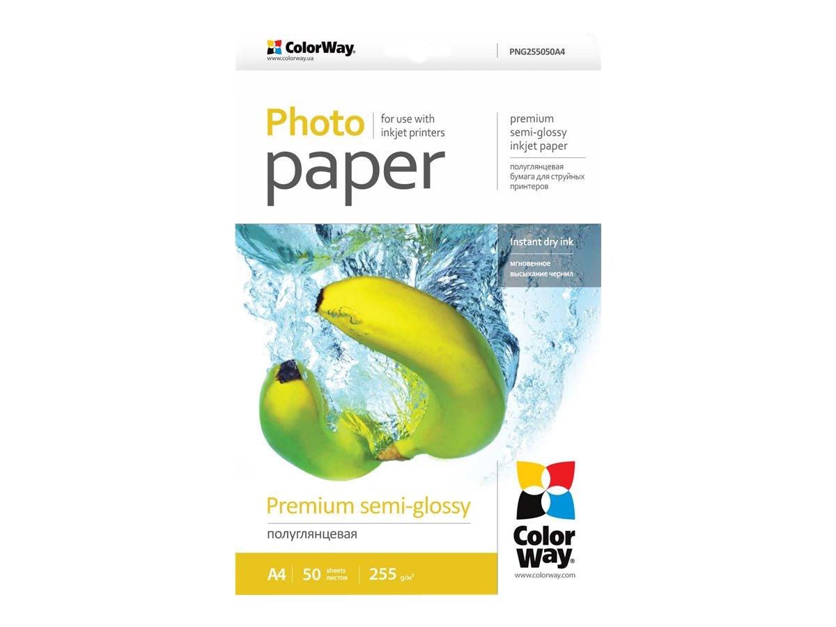 ColorWay fotopaber Photo Paper, 50 sheets Premium Semi-Glossy 255 g/m² A4