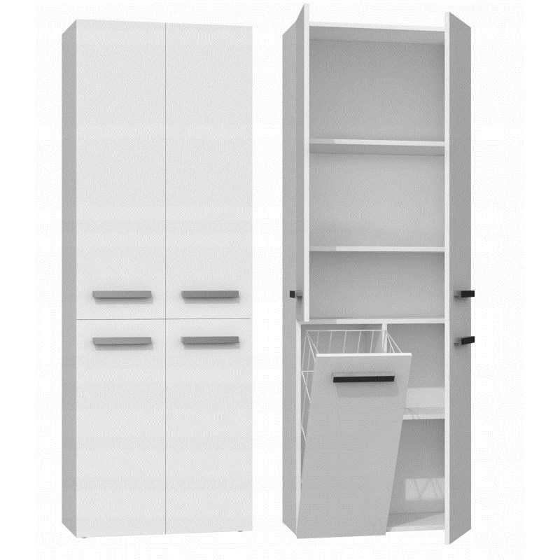 Top E Shop vannitoakapp NEL 1K DD BIEL bathroom storage cabinet valge