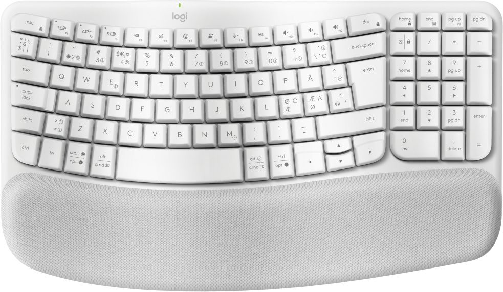 Logitech klaviatuur Wave Keys SWE (W), valge