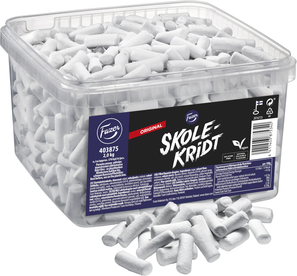 Fazer lahtised kommid Skolekridt, 2,0kg