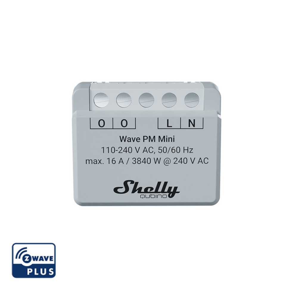 Shelly Qubino Wave PM Mini nutikas lüliti, hall