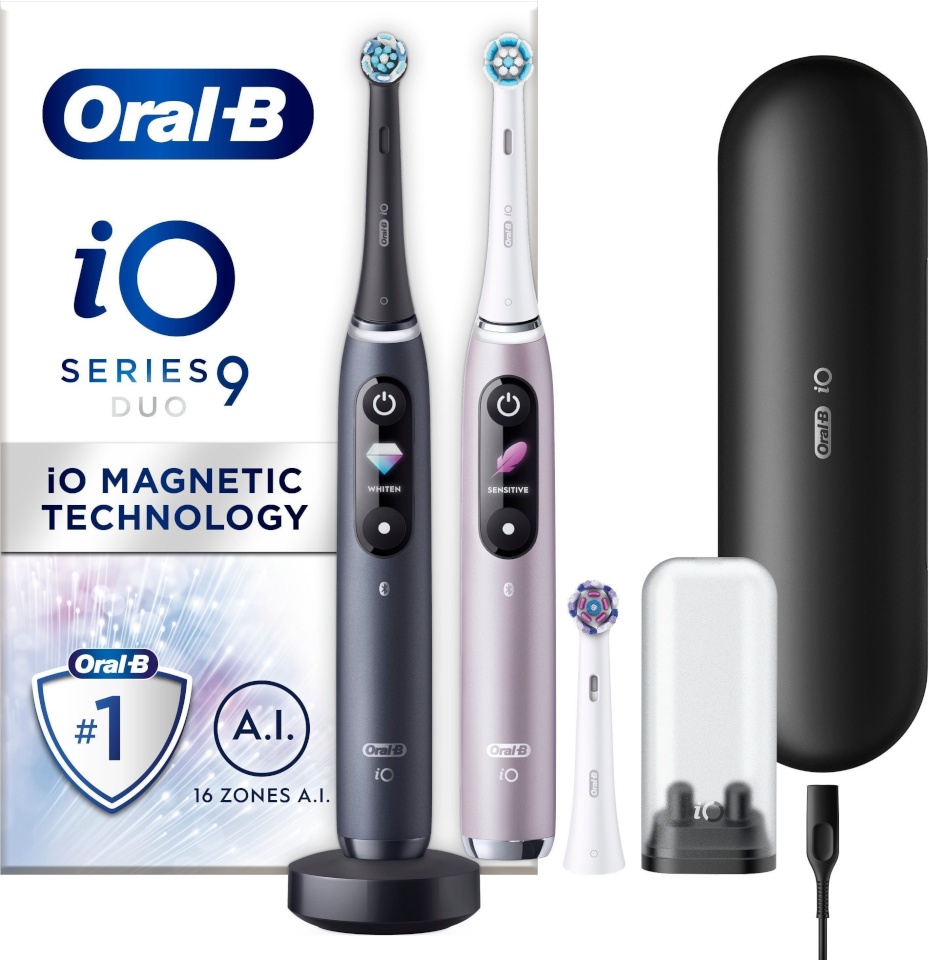 Braun elektriline hambahari Oral-B iO Series 9, must ja roosa