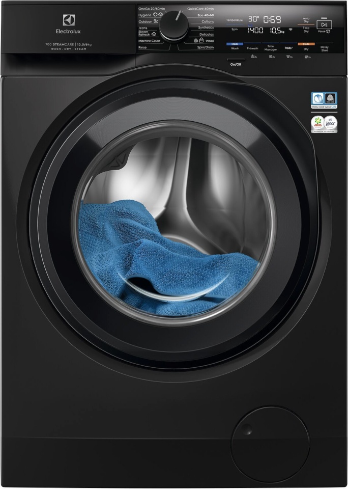 Electrolux pesumasin-kuivati EWI742LX6G 700 SteamCare Washer Dryer, must