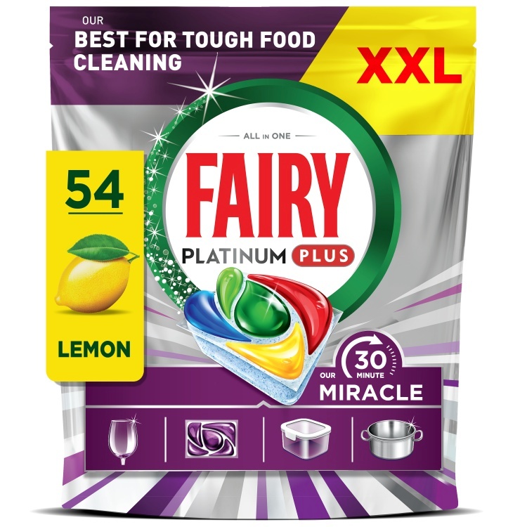 Fairy nõudepesumasina tabletid Our 30 Minute Miracle Platinum Plus, 54tk