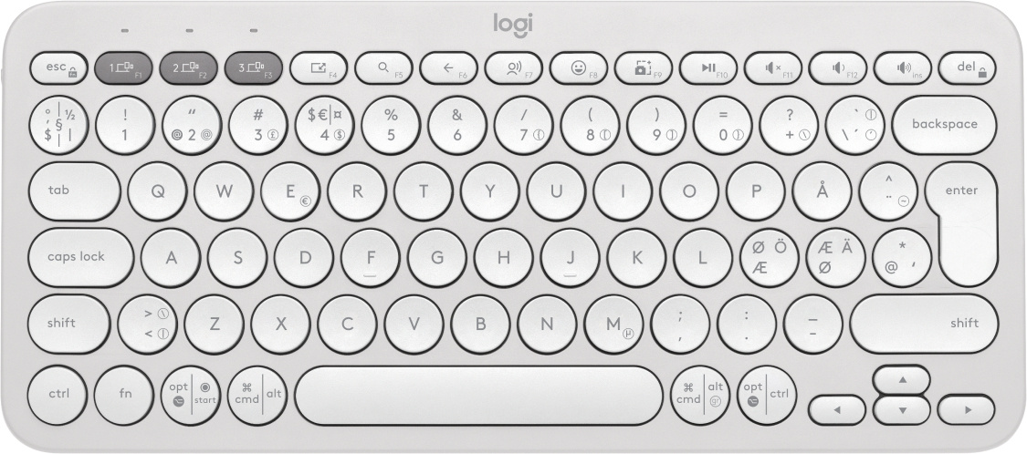 Logitech klaviatuur Pebble Keyboard 2 SWE (W), valge