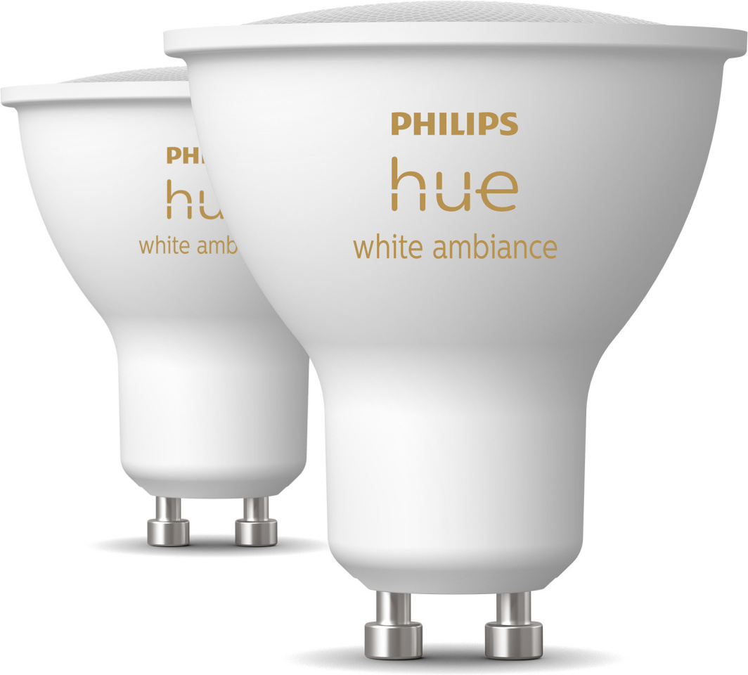 Philips LED-pirn Hue LED Smart Bulb, BT, White Ambiance, GU10, 4,2W, 2tk