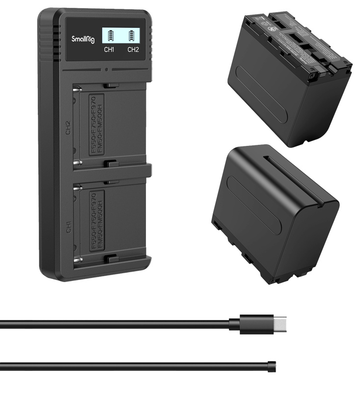 Smallrig aku + akulaadija 3823 NP-F970 Battery & Charger Kit