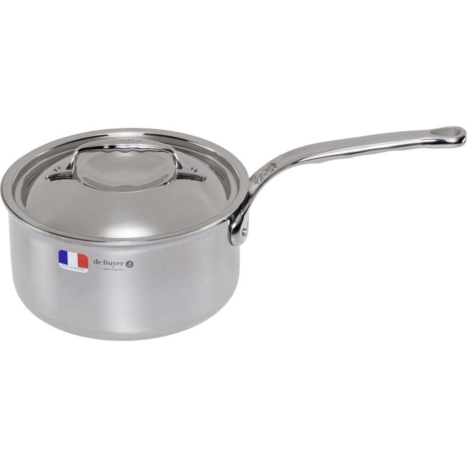 De Buyer pann Affinity Casserole Stainless Steel with lid 18cm