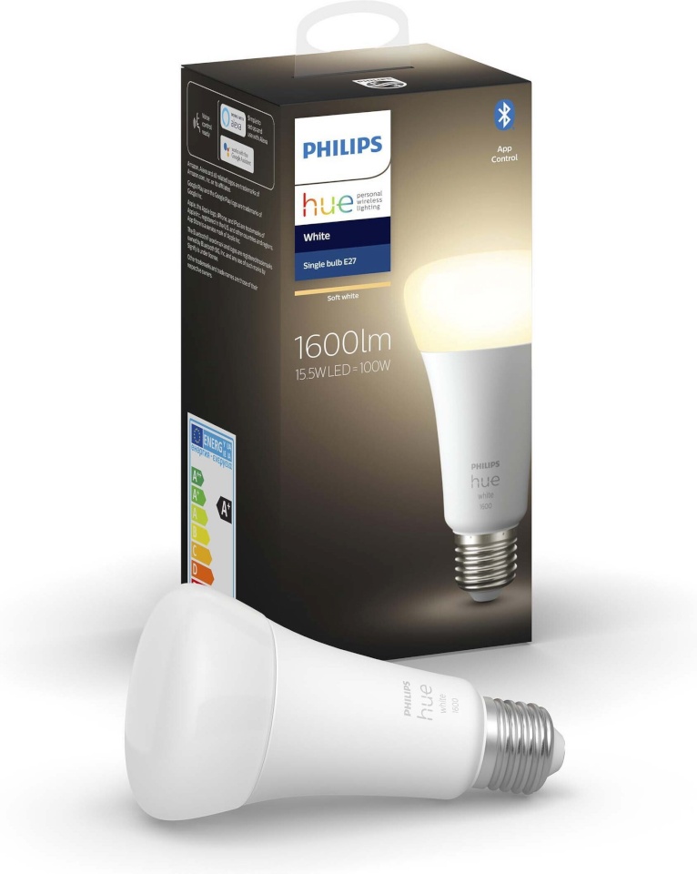 Philips nutipirn Hue Smart LED Lamp White Ambiance, E27, 1600lm, 15,5W