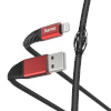Hama laadimiskaabel Cable "Extreme" USB-A/Lightning 1.5m, must/punane