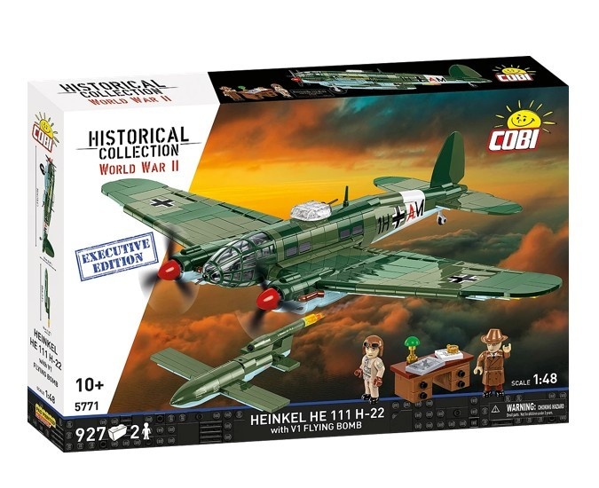 Cobi klotsid Blocks Heinkel HE 111 H-22 with V1 Flying Bomb 927 pcs.