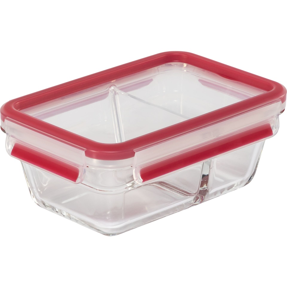 Emsa Clip&Close Glass Food Container 800 ml punane