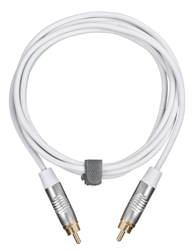 Fuj:tech helikaabel RCA - RCA, 10 m, valge