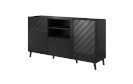 Cama Meble puhvetkapp ABETO chest 150x42x82 läikega must/must