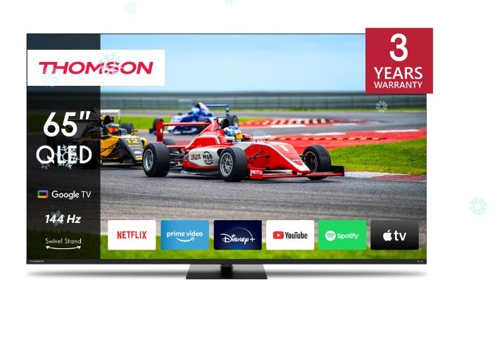 THOMSON televiisor 65" 4K Smart QLED 3840x2160 Wireless Lan Bluetooth google Tv must 65qg7c14