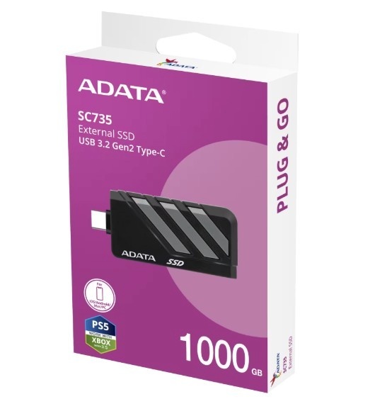 ADATA kõvaketas SSD Disk External SC735 1TB U3.2C 1000/1000MB/s hall