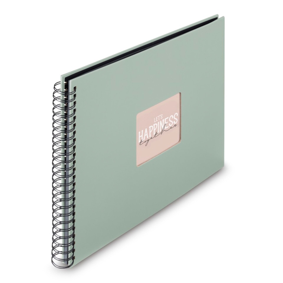 Hama fotoalbum Fine Art Spiral Salbei 36x32 50 schwarze Seiten 9871