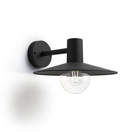 Philips välisvalgusti seinale Skua must 1x42W