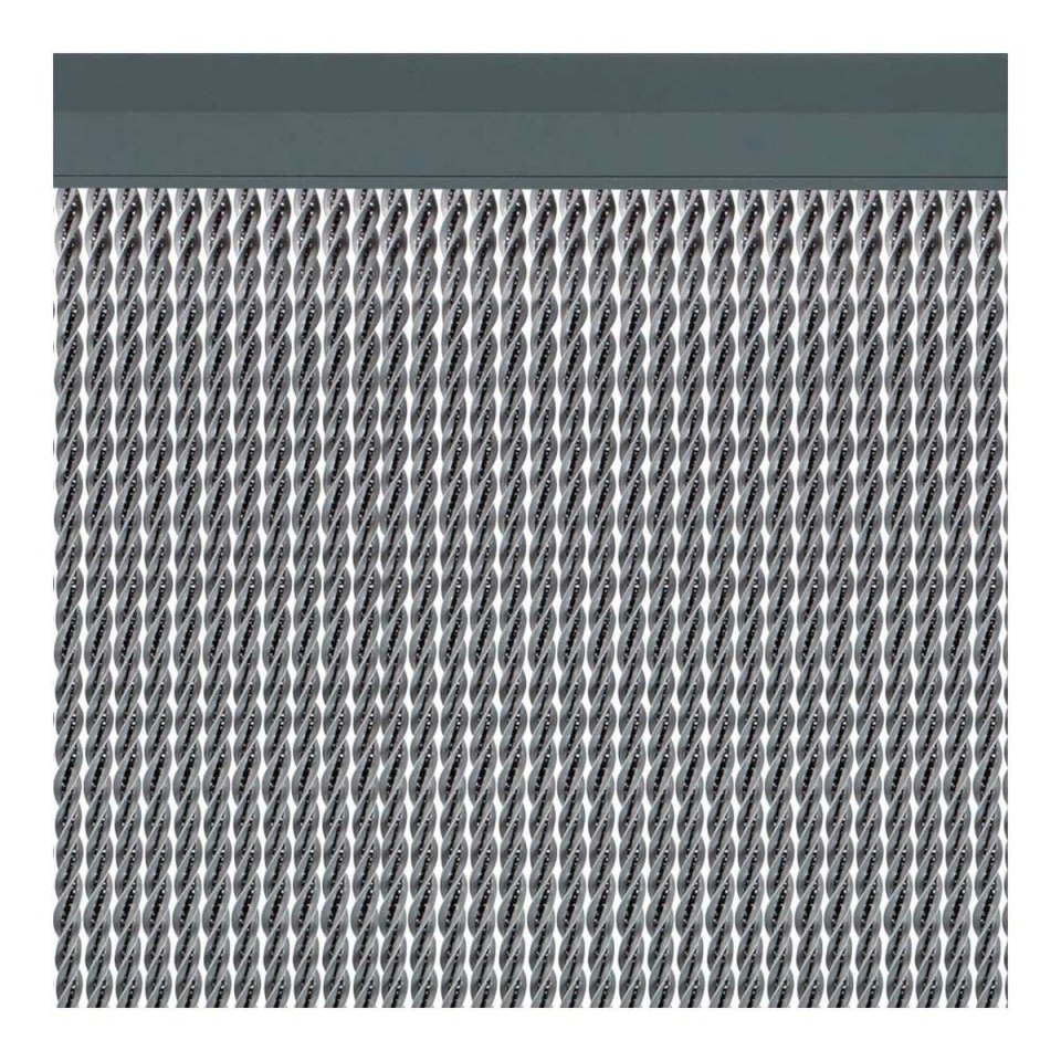 Acudam Kardin Manacor Uksed Hõbedane Välimus PVC Alumiinium 90x210cm