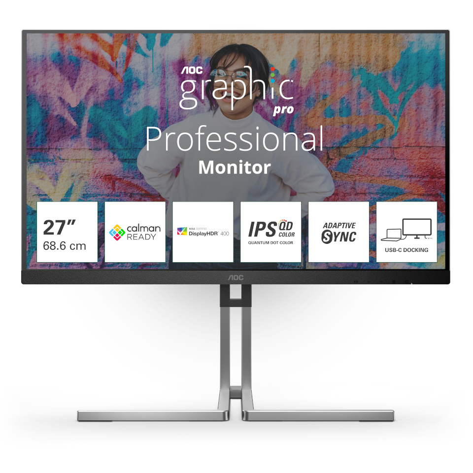 AOC monitor 68,6cm (27") Q27U3CV 16:09 HDMI+DP+USB-C IPS must