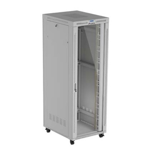 Lanberg serverikapp Wardrobe instalacyjna Rack stojąca 47U 800x1000 Grey drzwi przeszkolne LCD ( flat pack) V2