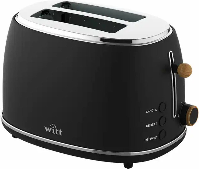 Witt röster Premium Wood Toaster, must