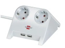 Brennenstuhl pikendusjuhe lauale 2x 2-USB Ports 2100mA 1.8m, valge