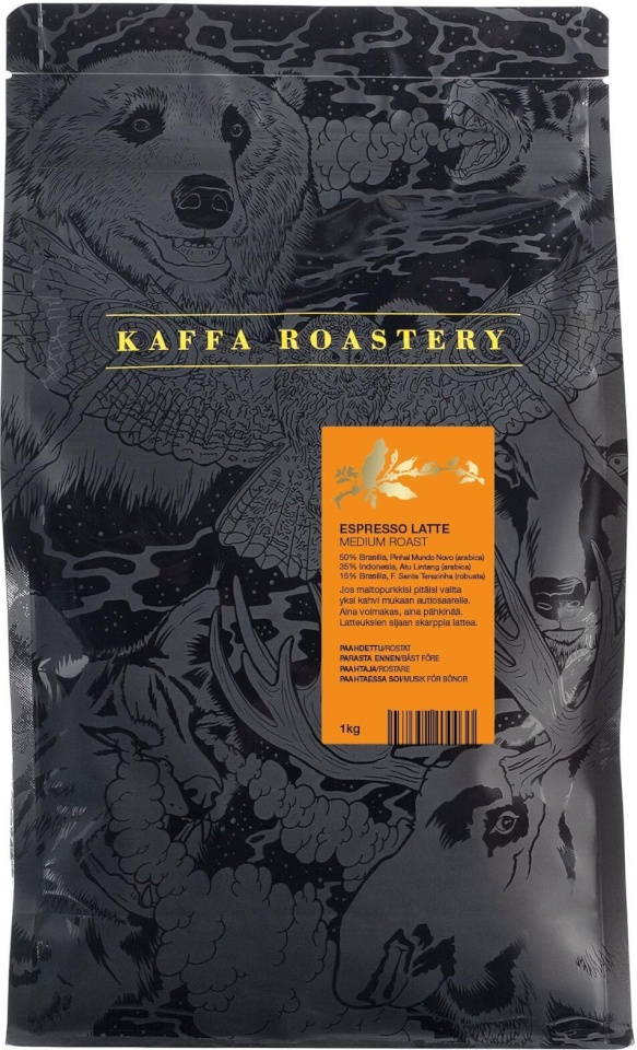 Kaffa Roastery kohvioad Espresso Latte, 1kg