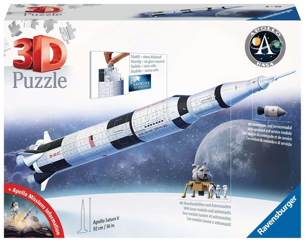Ravensburger pusle 3D-Puzzle Apollo Saturn V Rocket