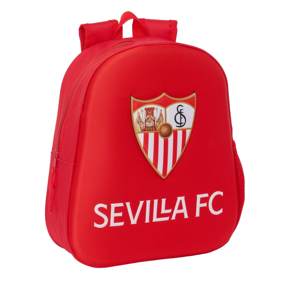 Sevilla Fútbol Club 3D-laste seljakott punane 27x33x10cm