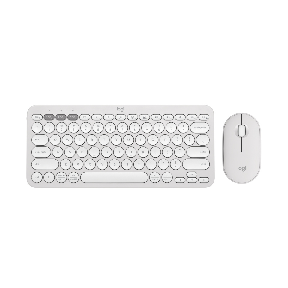  Logitech Desktop Pebble 2 Combo US (W), valge