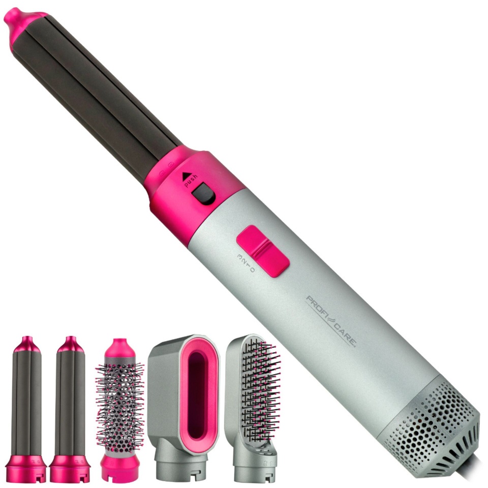 Proficare juuksehari PC-HAS 3132 Warm Air Curling Brush, hall/roosa