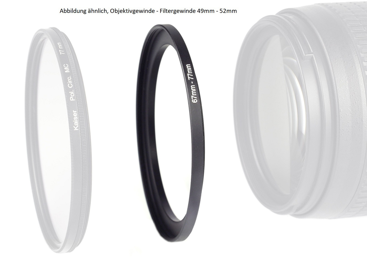 Kaiser adapterrõngas 49mm kuni 52mm must