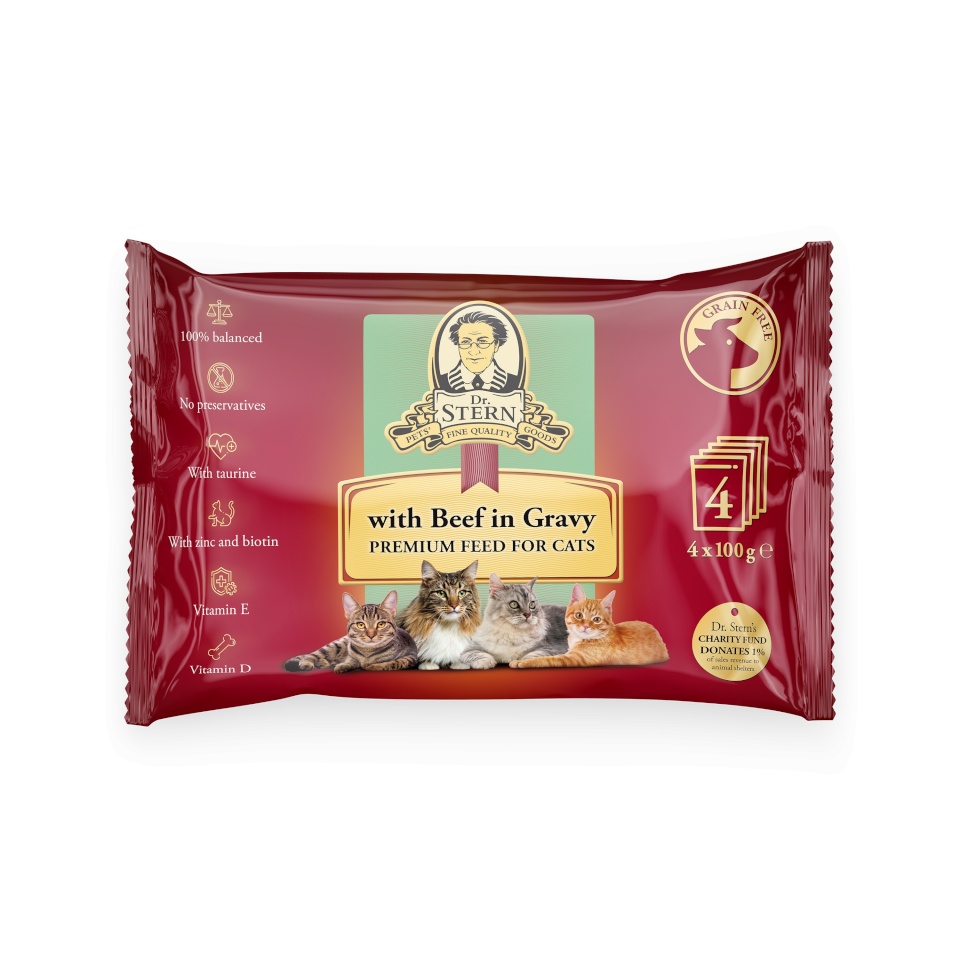 Dr.Stern Premium kassieine veiseliha kastmes 4x100g