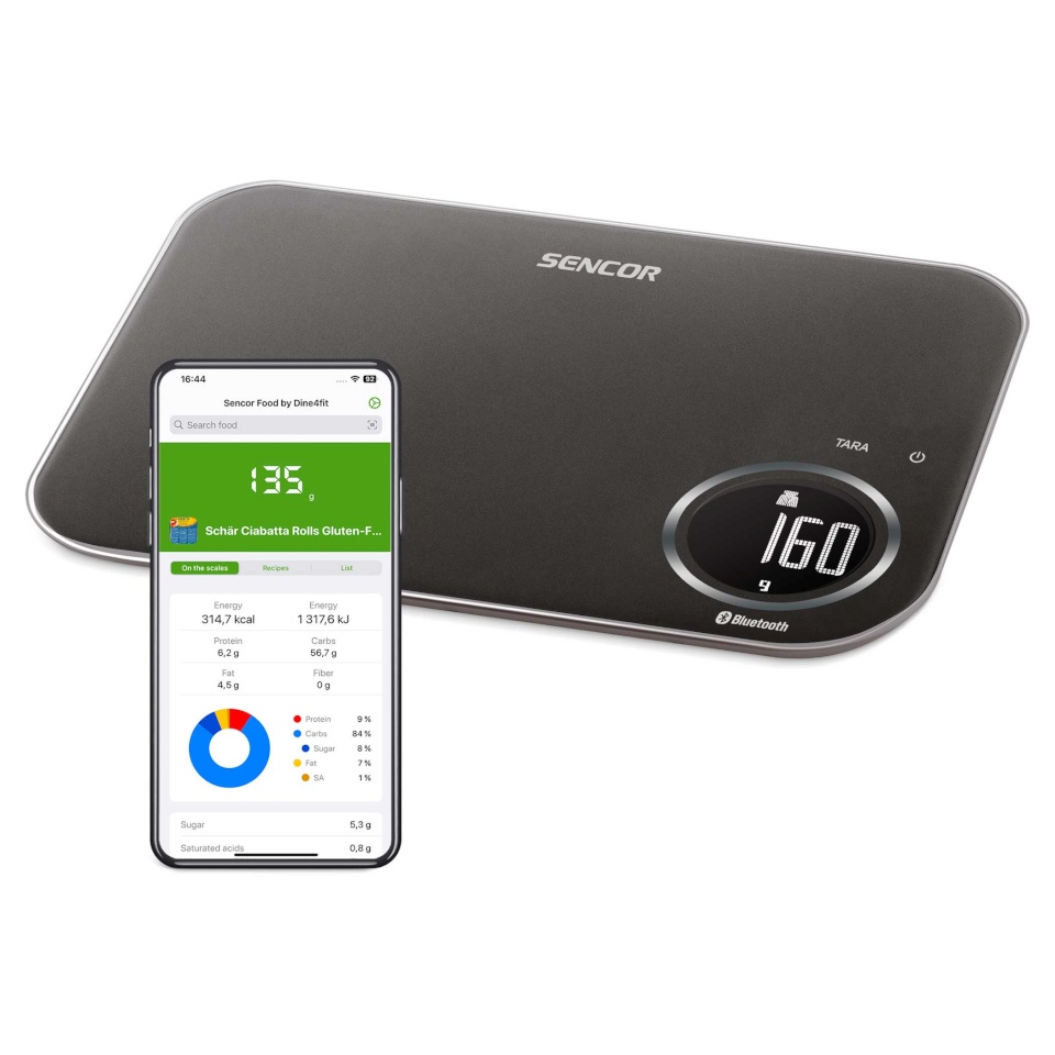 Sencor köögikaal SKS7178BK Kitchen Scale with Bluetooth, must