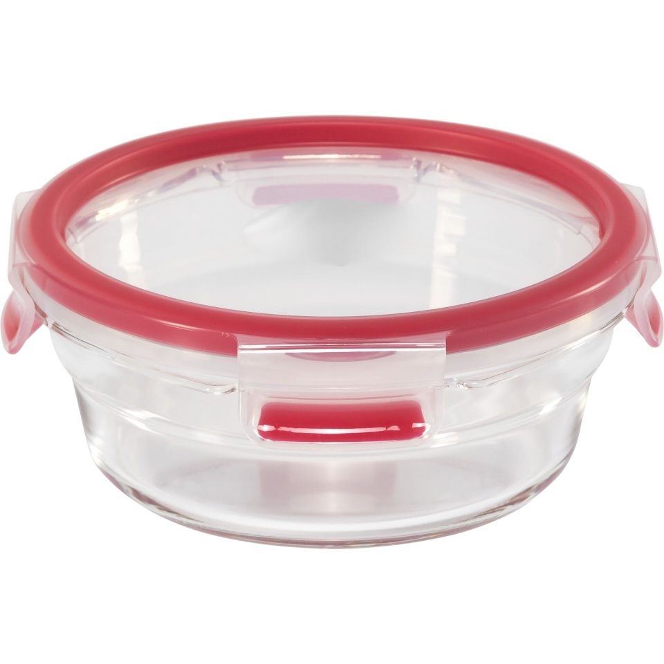 Emsa Clip&Close Glass Food Container 600 ml punane