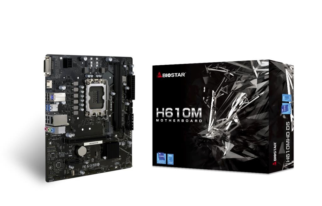 Biostar emaplaat Mb H610 LGA1700 Matx/h610mhd D5 Biostar
