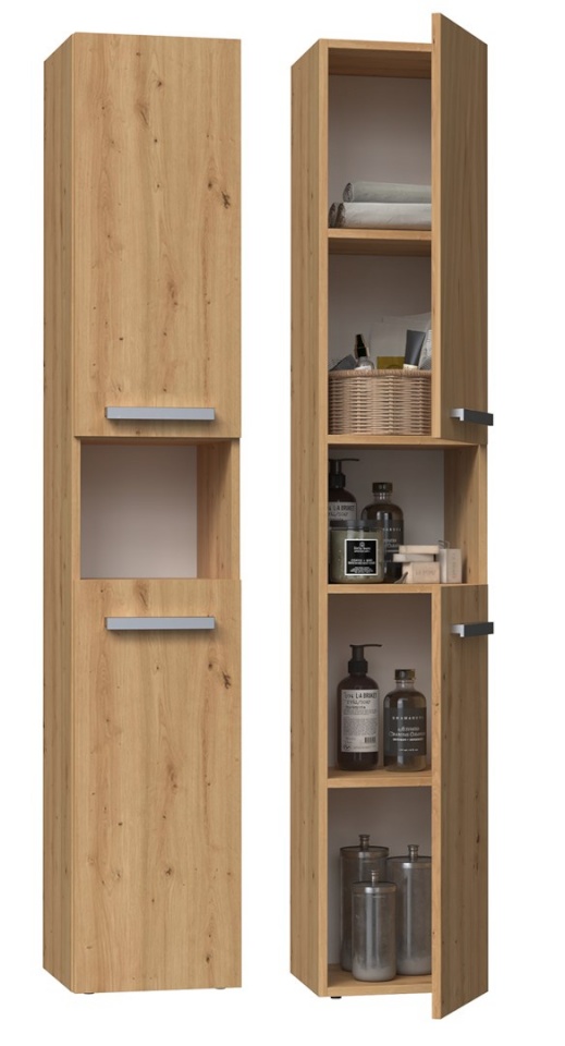 Top E Shop vannitoakapp NEL I ARTISAN bathroom storage cabinet Oak