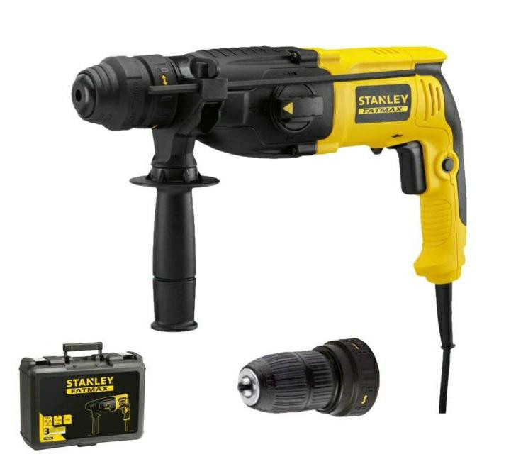 Stanley akutrell | 2.4J SDS Plus Hammer Drill With Quick Change Chuck, Kitbox | SFMEH210K-QS | 800 W