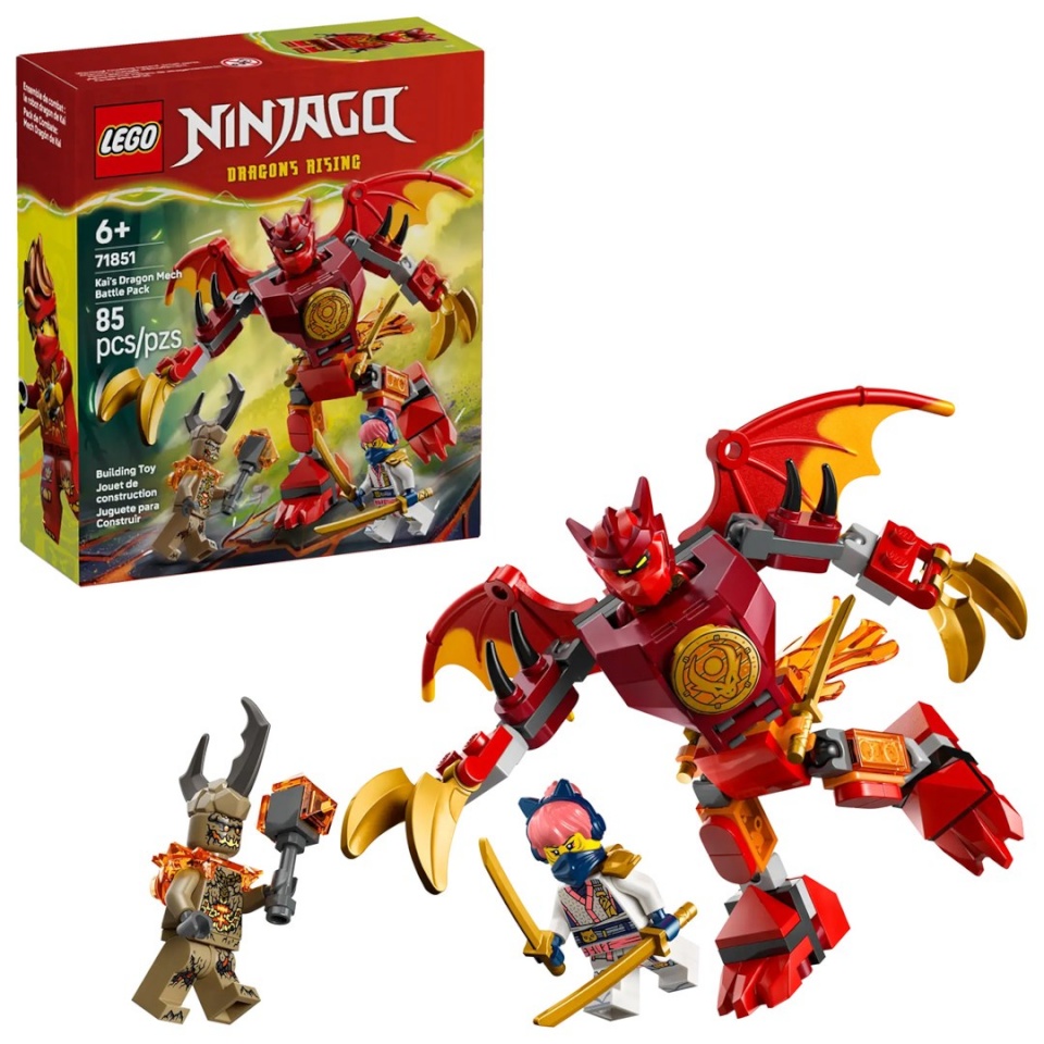 Lego klotsid NINJAGO 71851 Kai's Dragon Mech Battle Pack